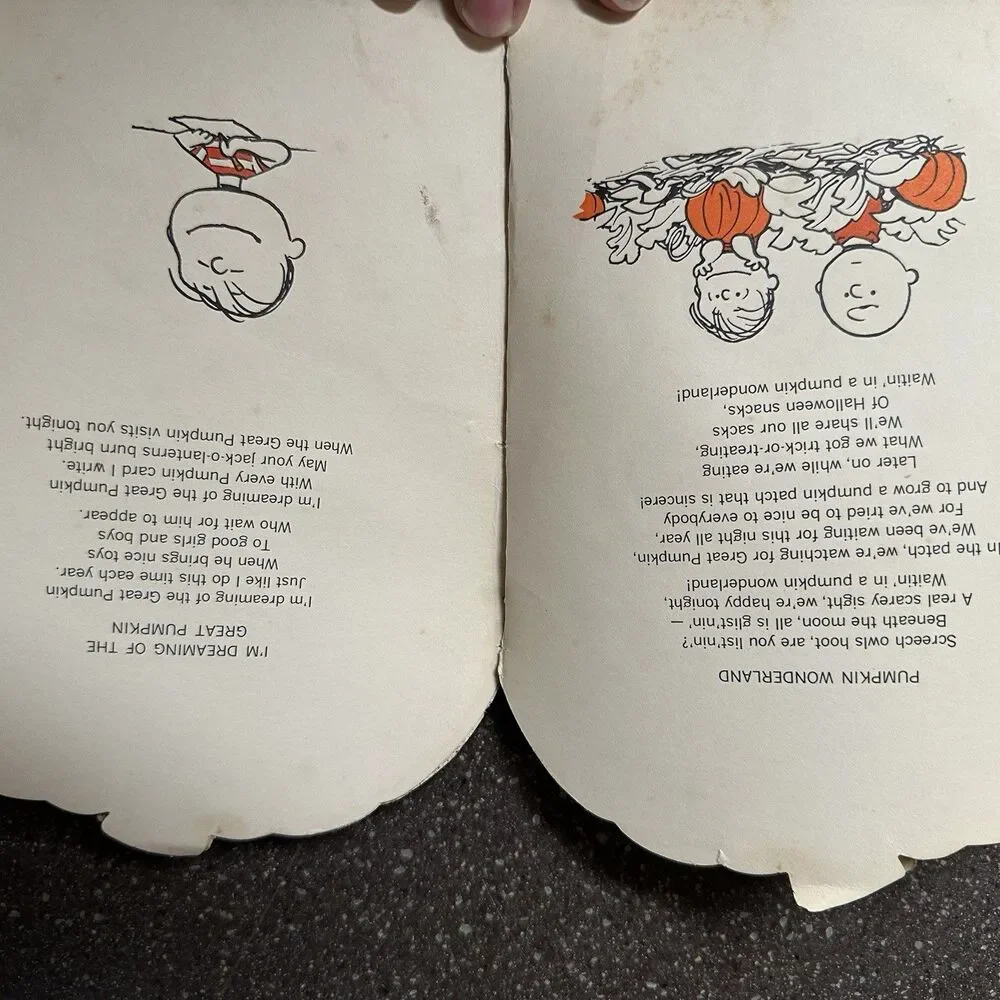 Peanuts Halloween Lot – 2011 Trick or Treat Tin + Vintage Pumpkin Carols Book
